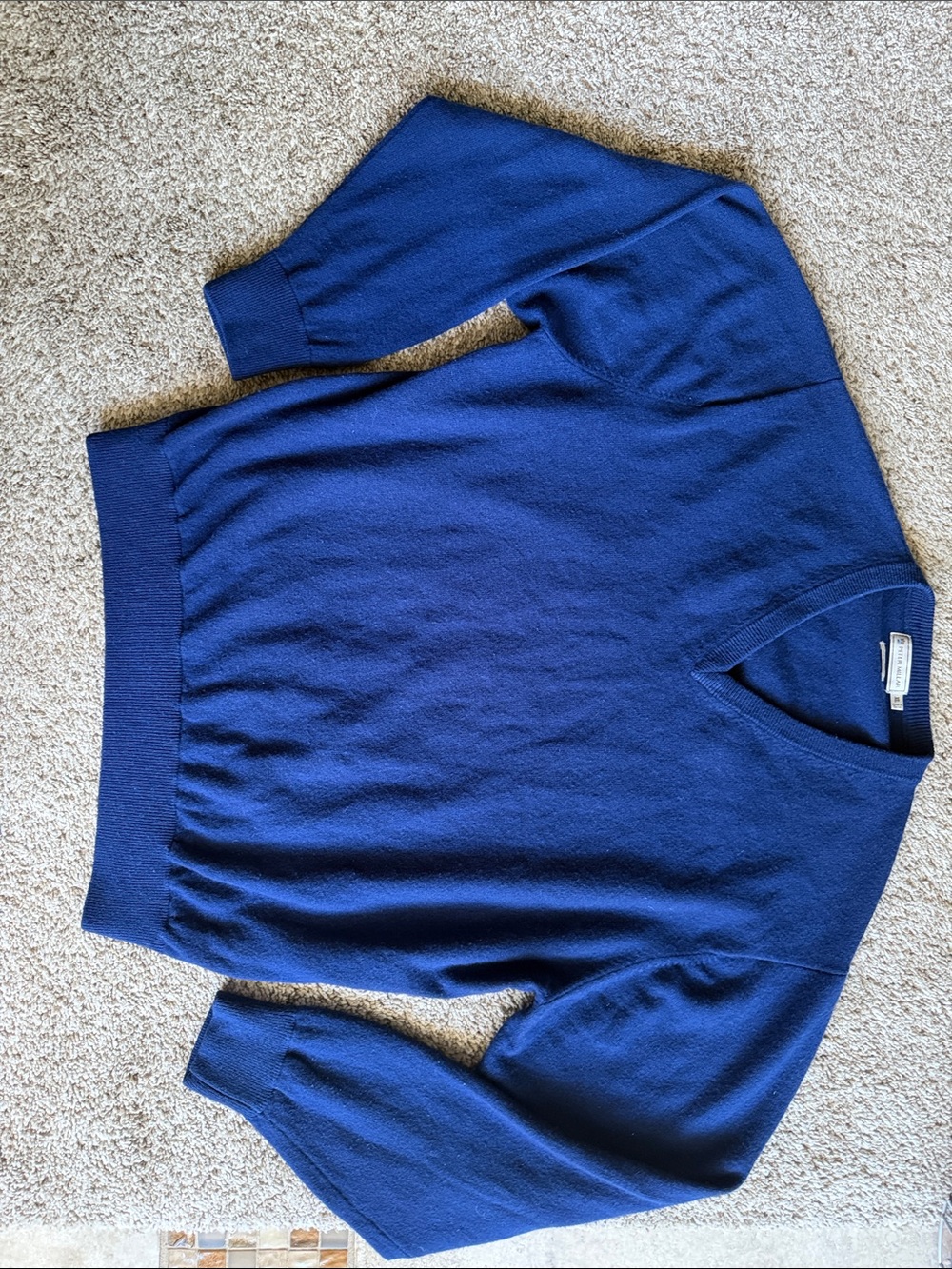 Peter Millar Deep Blue Crewneck Luxe Blend Sweater